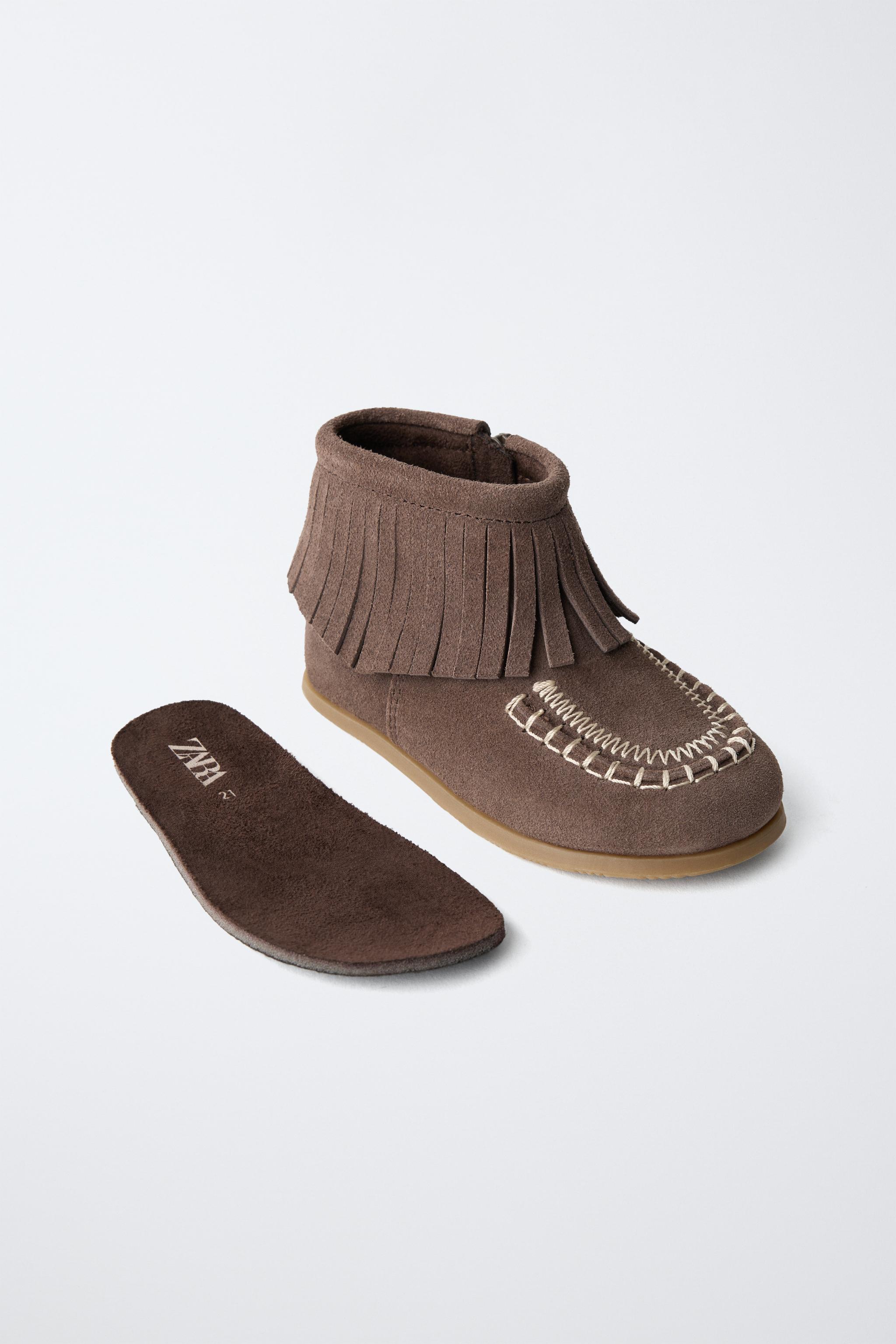 BOTTES BAREFOOT À FRANGES EN CUIR